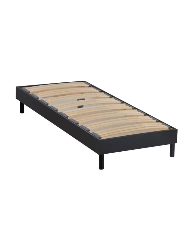 Sommier NOIR TRI LATTES 90x190 cm