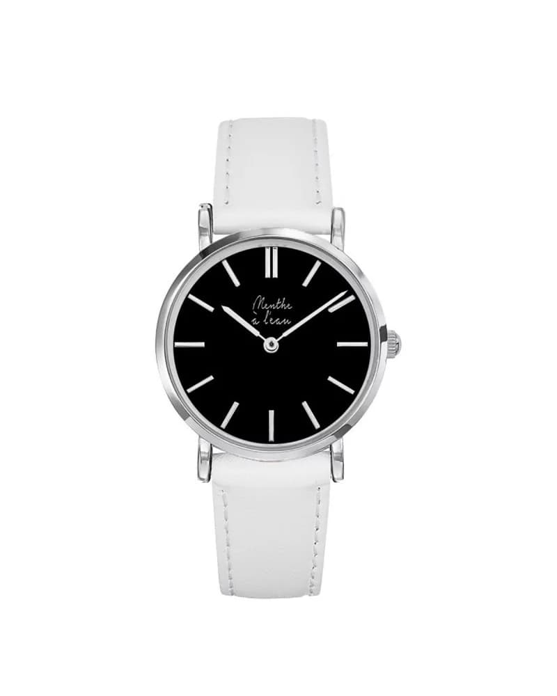 La Véritable cuir blanc fond noir