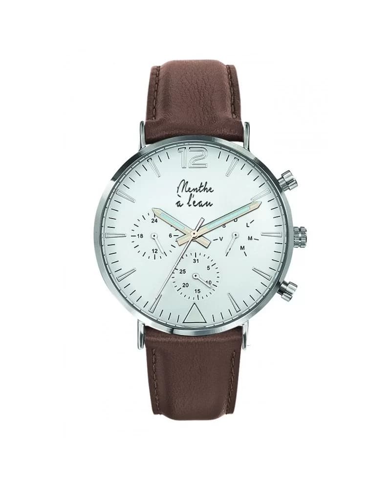 La Précise cuir marron fond blanc
