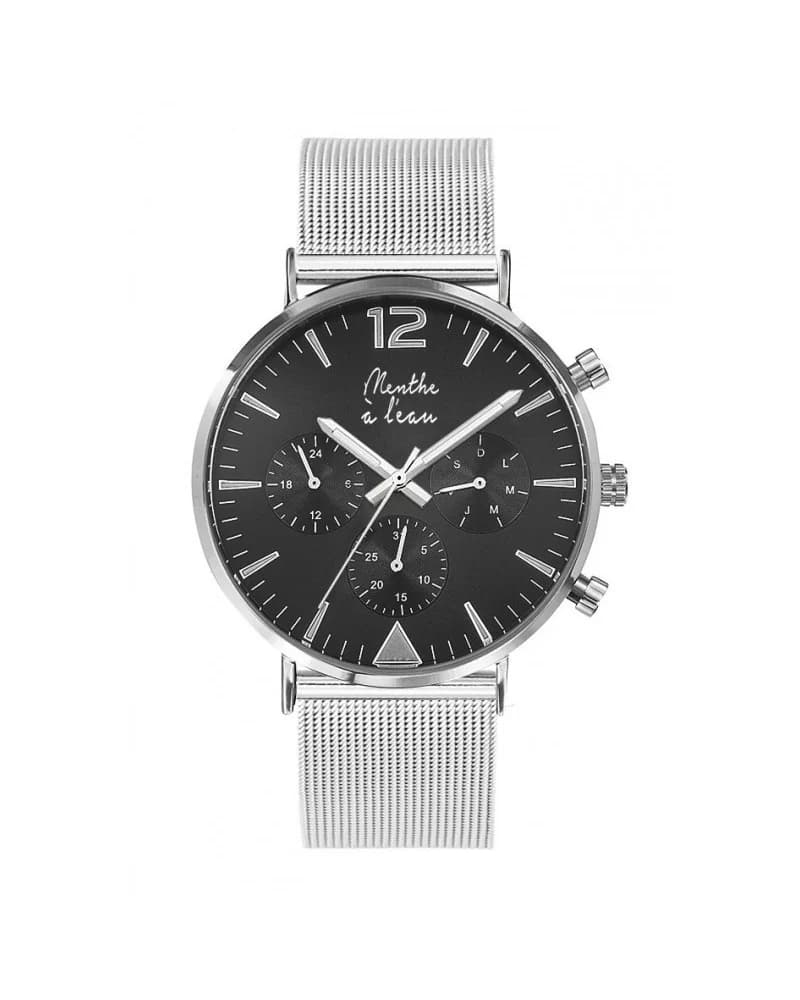 La Précise maille chromée fond noir