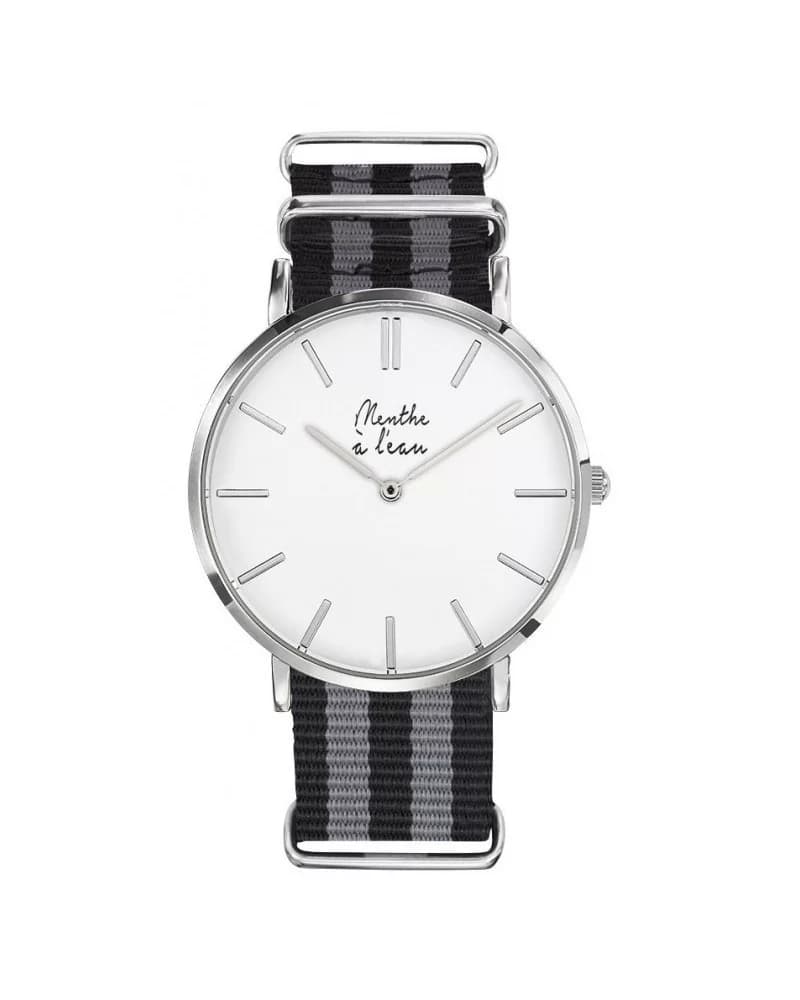 La Résistante noir/gris H chromée
