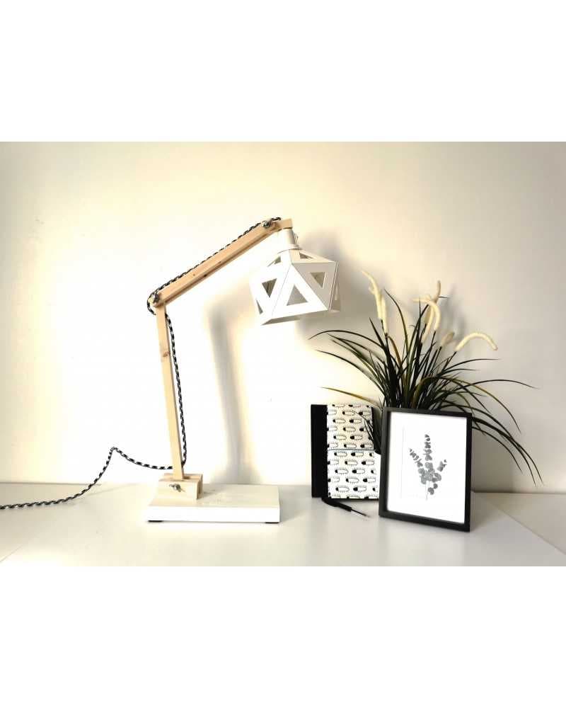 lampe de bureau Origami blanche