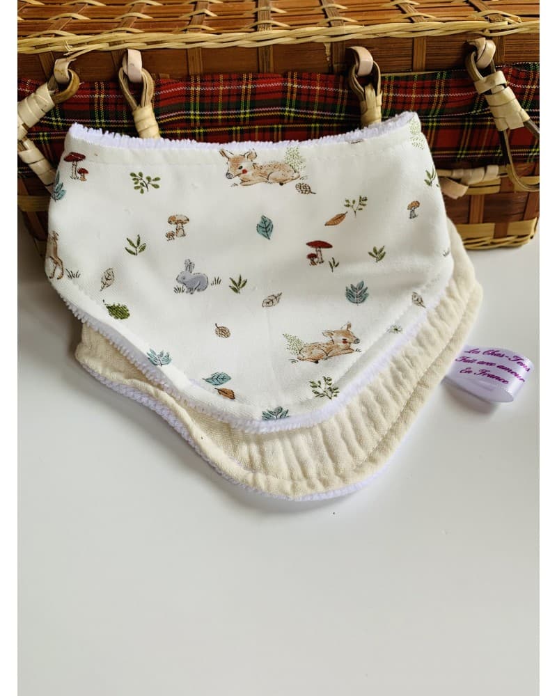 Duos de bandanas bébé motif faons