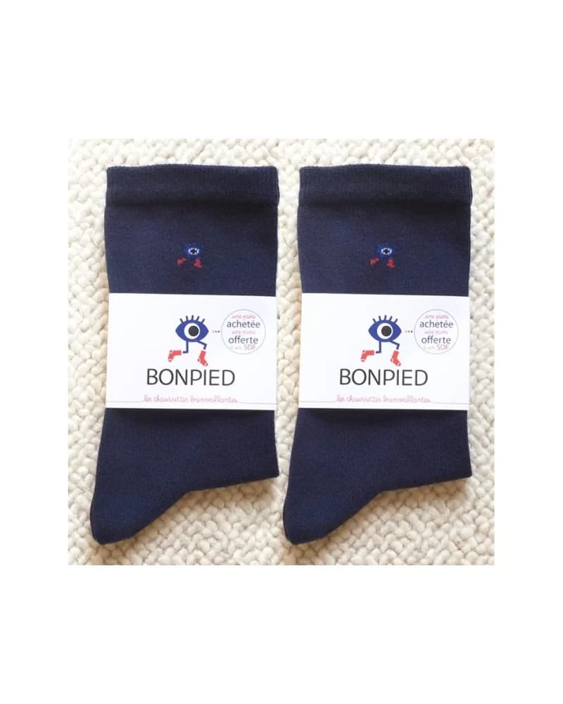 2 Paires Chaussettes Sacha Bleu Marine
