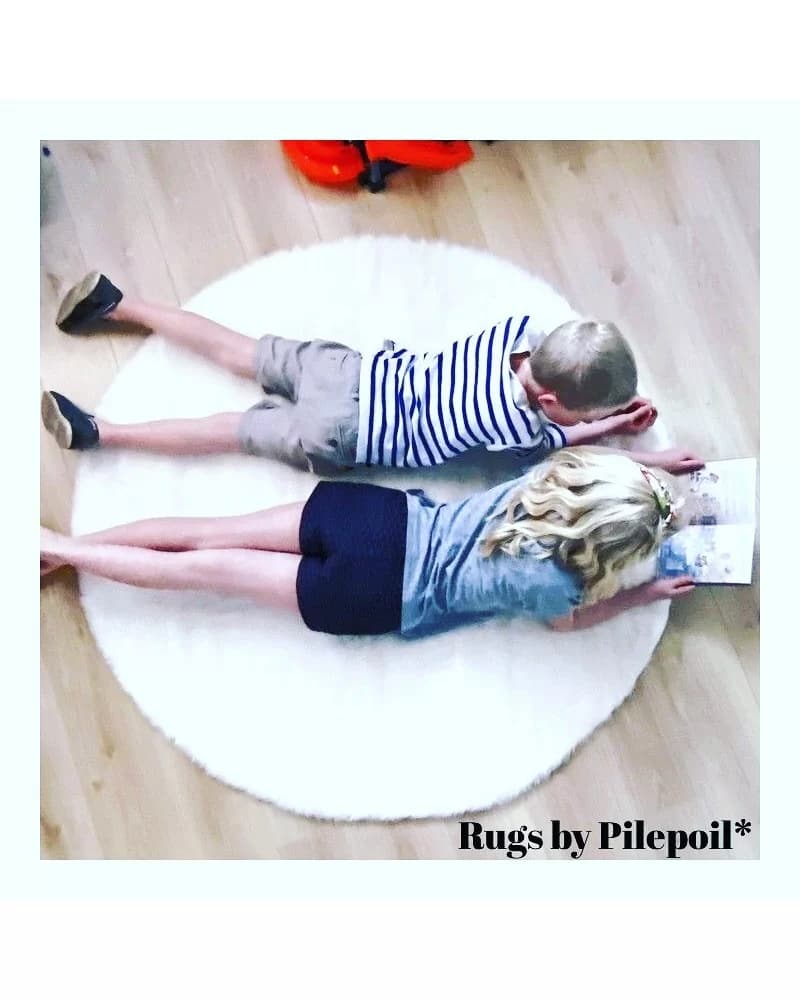 Tapis Rond Blanc