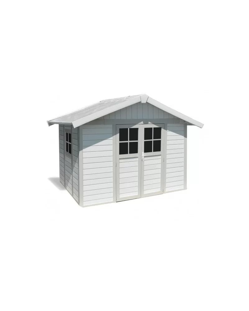 Abri De Jardin Déco 7,5 M² - Blanc Gris Vert