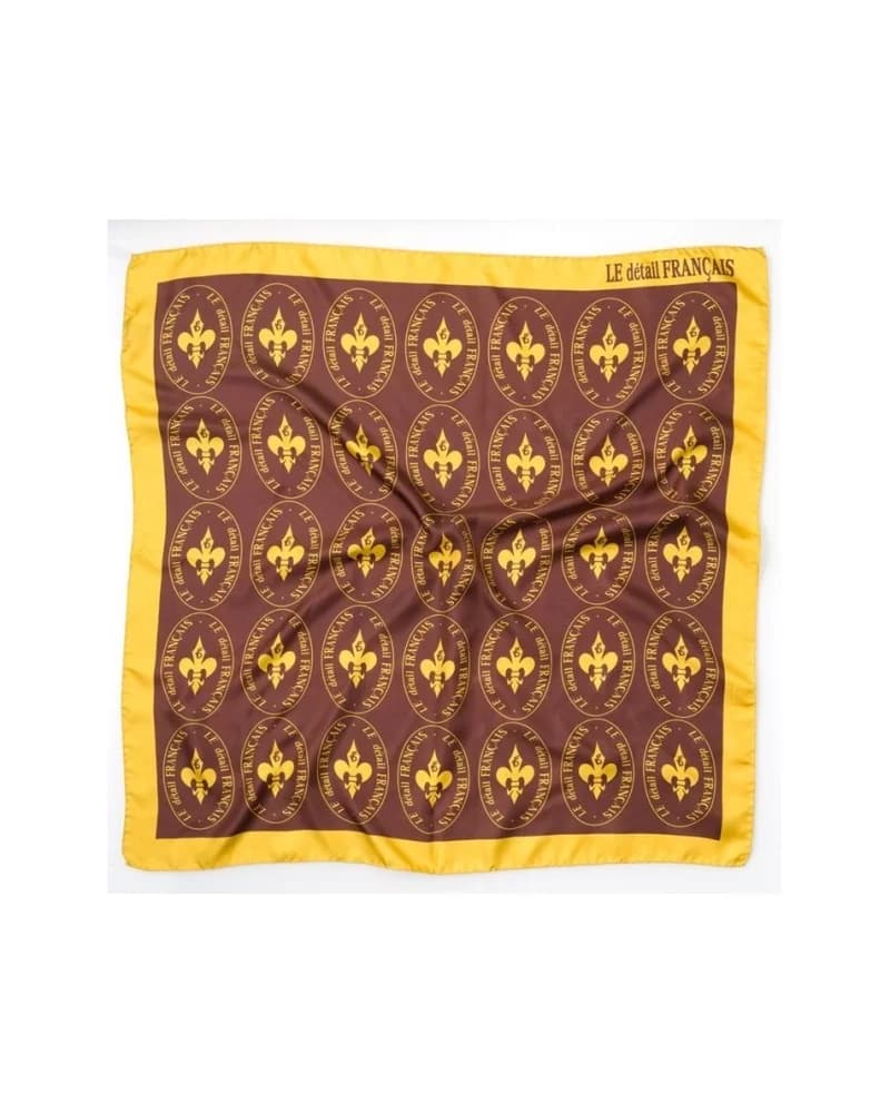 Carré De Soie "L'Emblème" (Marron)