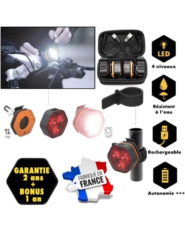 Éclairage Vélo Avant Et Arrière