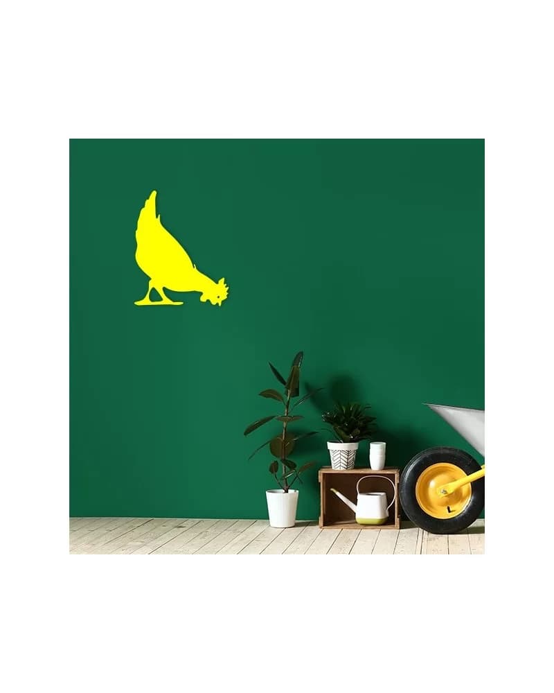 Décoration Poule L métal (60 cm X 49 cm)